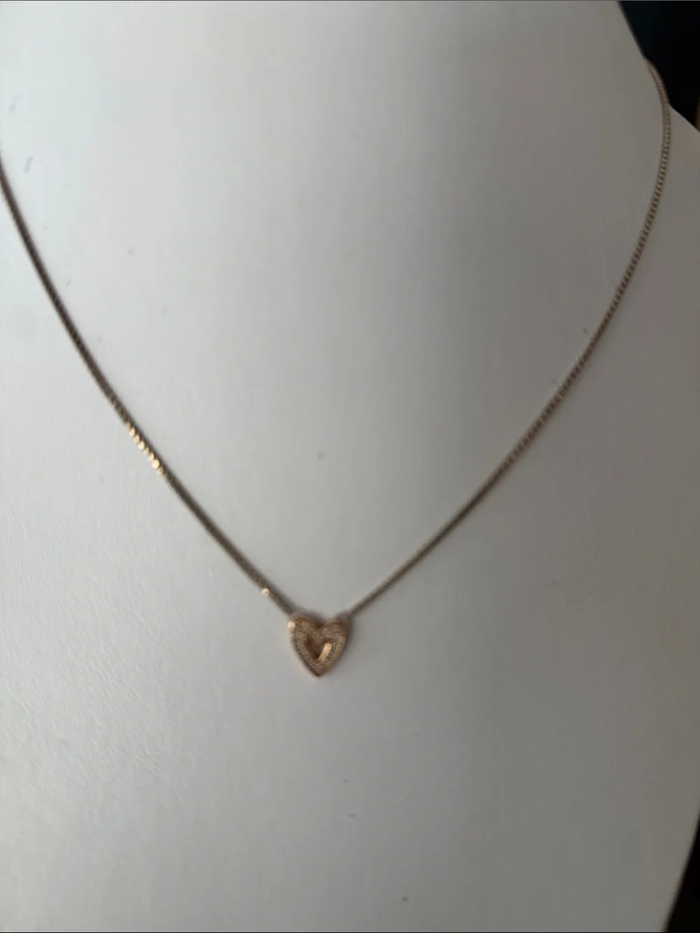 Pandora Rose Gold Heart Pavé Pendant Necklace - Rose Gold